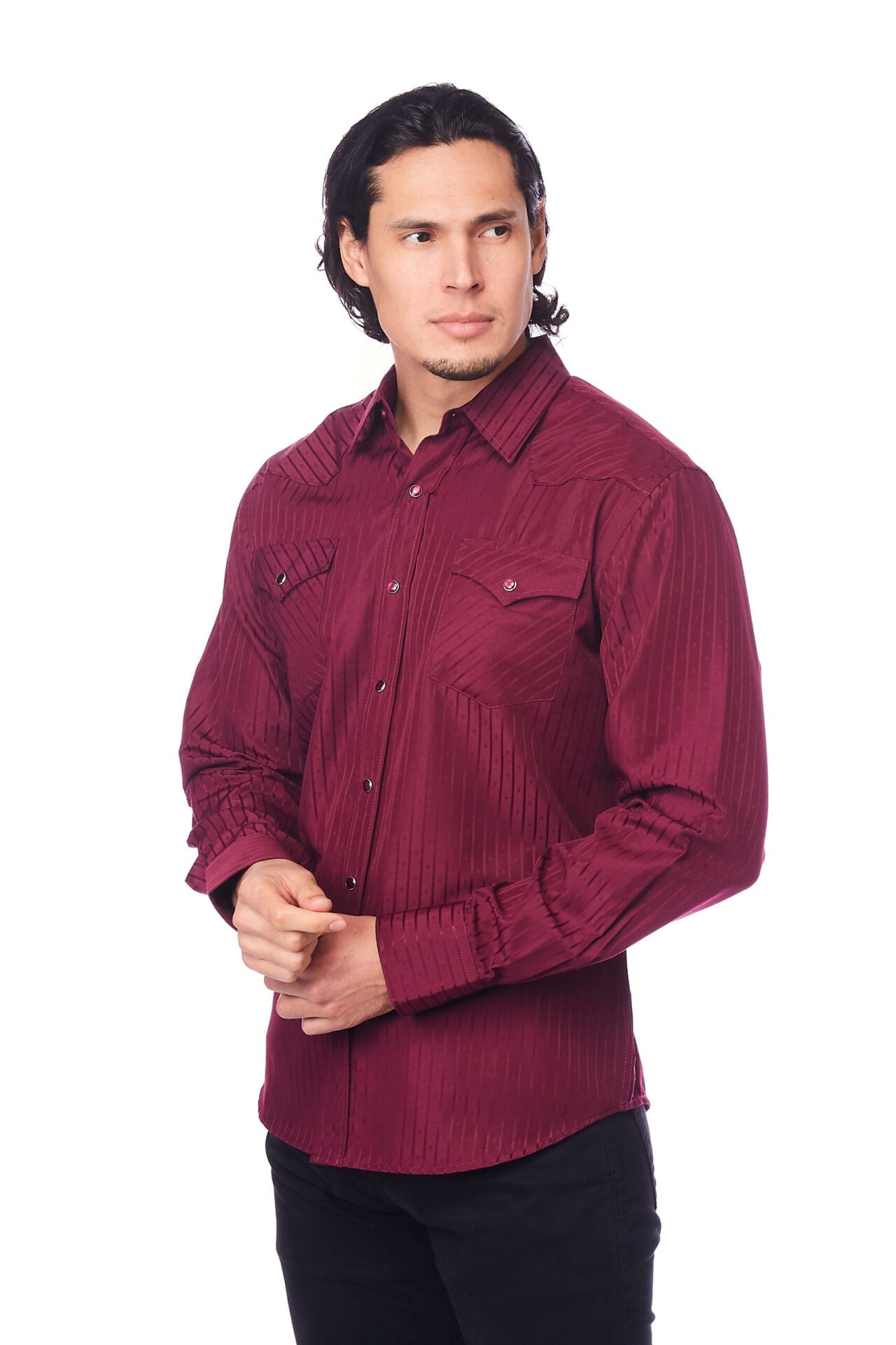 burgundy dress shirts mens Men's Western Two Tone Shirt 31(20 inch) S32 Primary color:Baby Blue Black And Red Gown Birthday Dresses