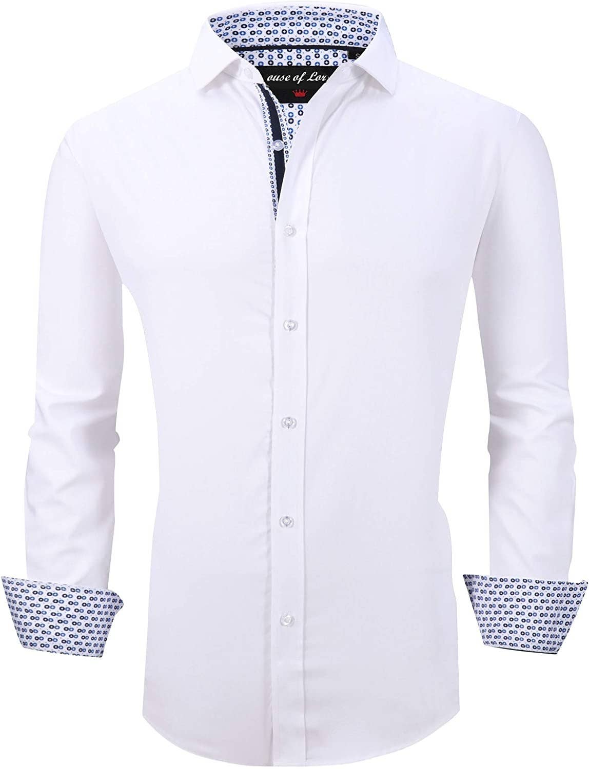 Men's Dress Shirt Wrinkle Free Long Sleeve White | Rodeo Clothing Men's Dress Shirt Wrinkle Free Long Sleeve White | Rodeo Clothing
