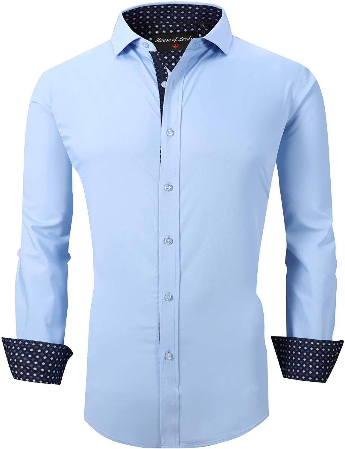 Men's Dress Shirt Wrinkle Free Long Sleeve Light Blue | Rodeo Clothing Men's Dress Shirt Wrinkle Free Long Sleeve Light Blue | Rodeo Clothing