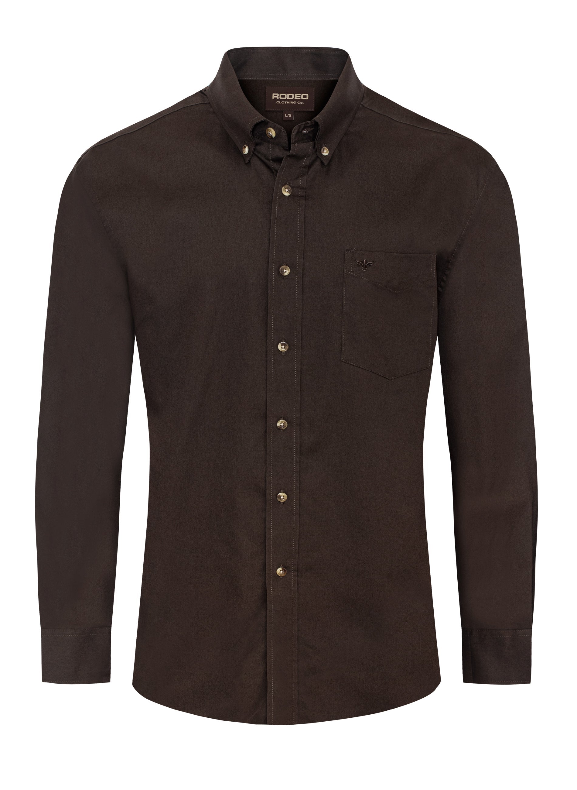 black men's cotton button down collar dress shirt Solid Western 100% Twill Shirt-AC110L-BROWN Color:Tawny Port The Tiny Universe Boys personalɪzed gɪfts Wendy