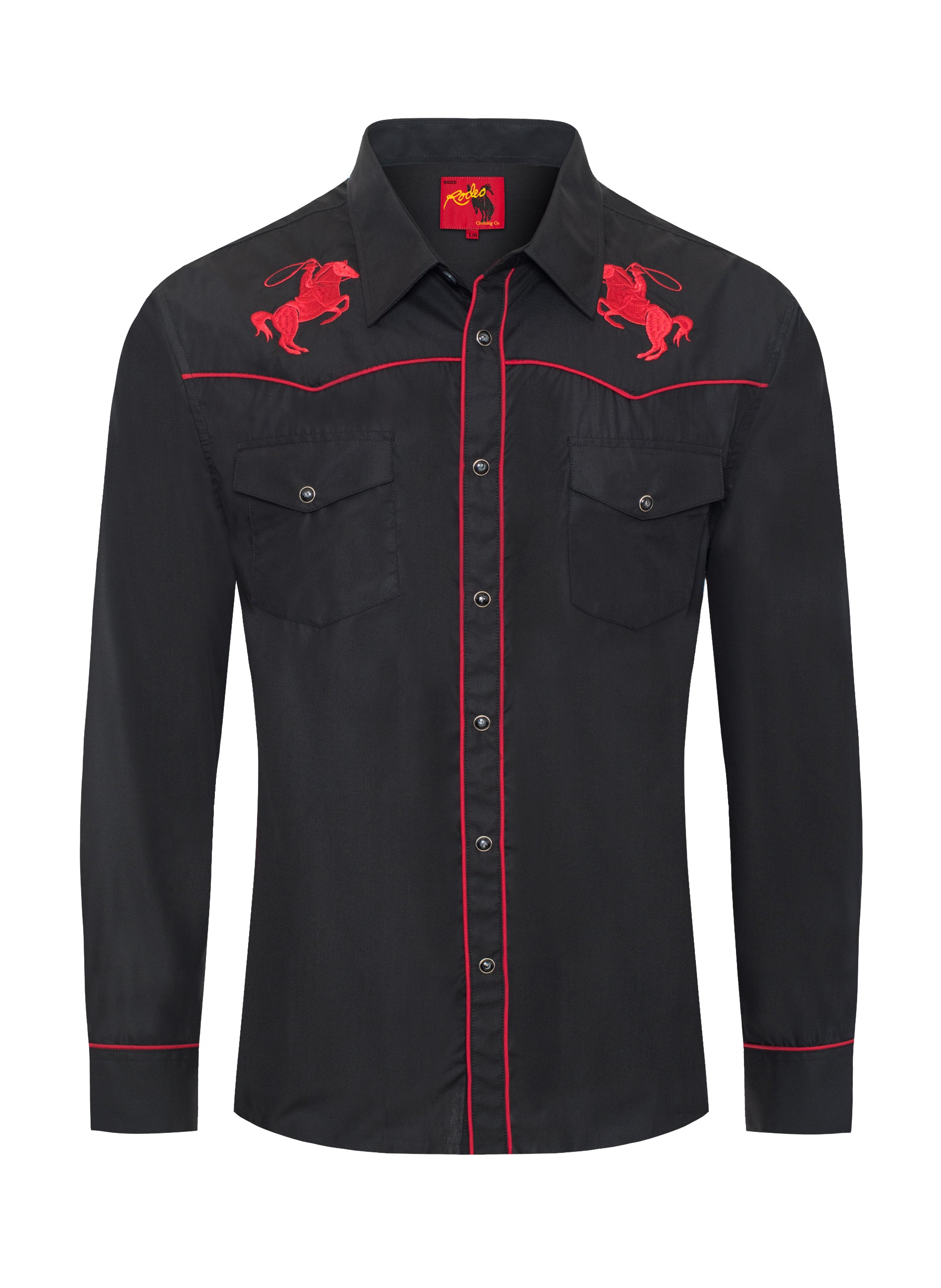 black western dress shirt Roper Men's Old West Long Sleeve Snap Western Shirt