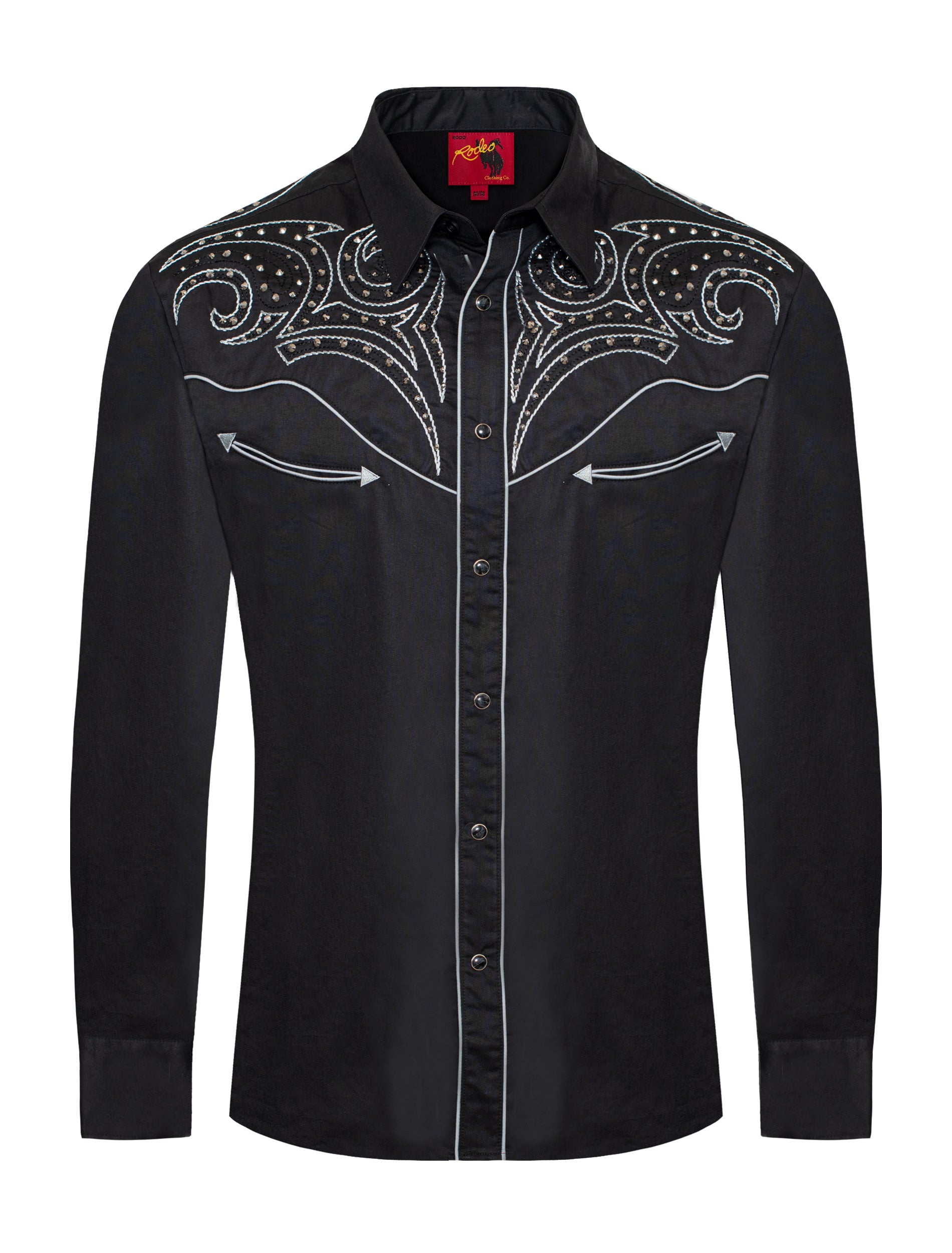 Men's Western Cowboy Embroidery Snap Shirt Style 1001