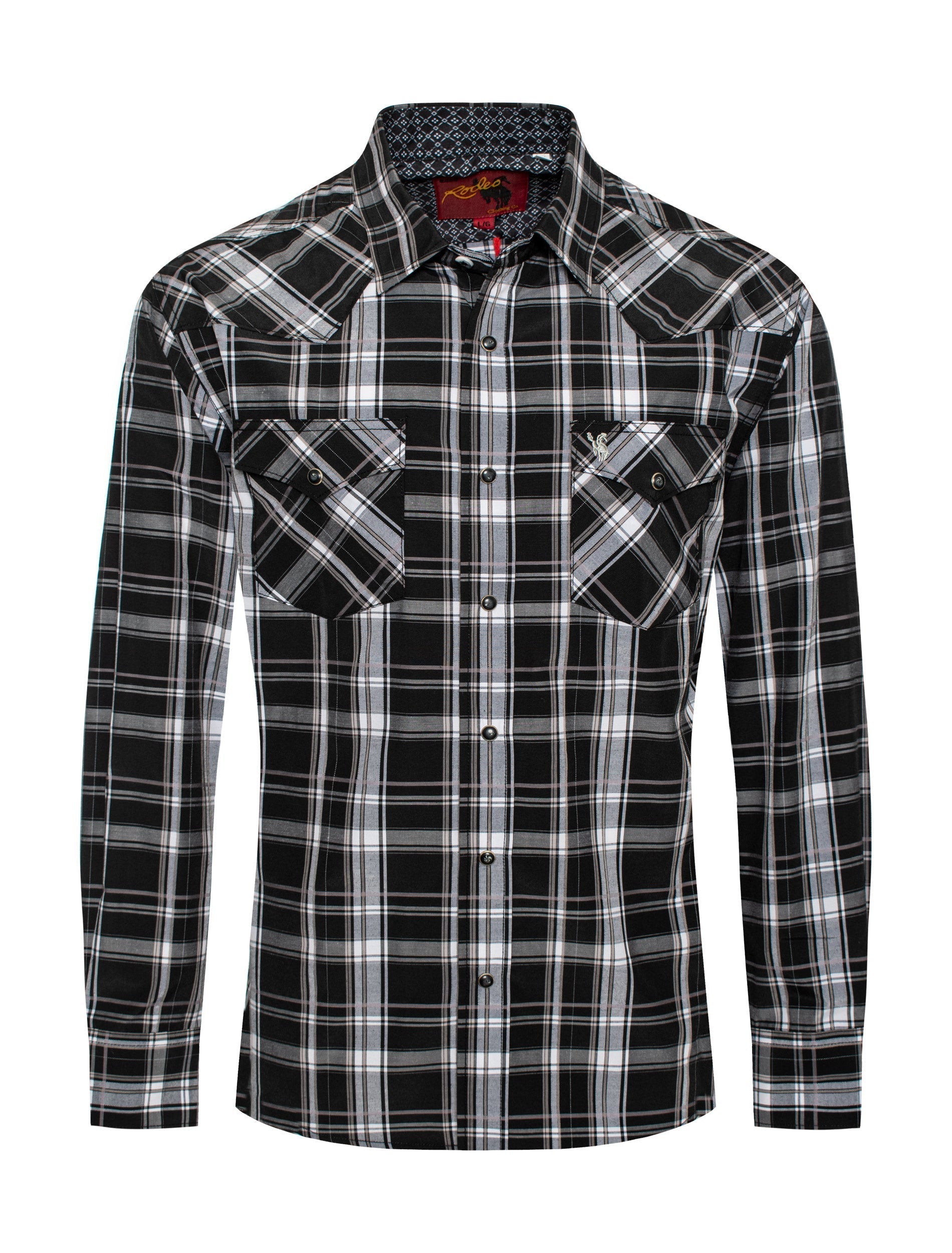 black and white plaid dress shirt mens Men's Western Long Sleeve Pearl Snap -PS400-476 COLOR:Night Blue Stacees Floral Lace A dealroom as well as vibrant