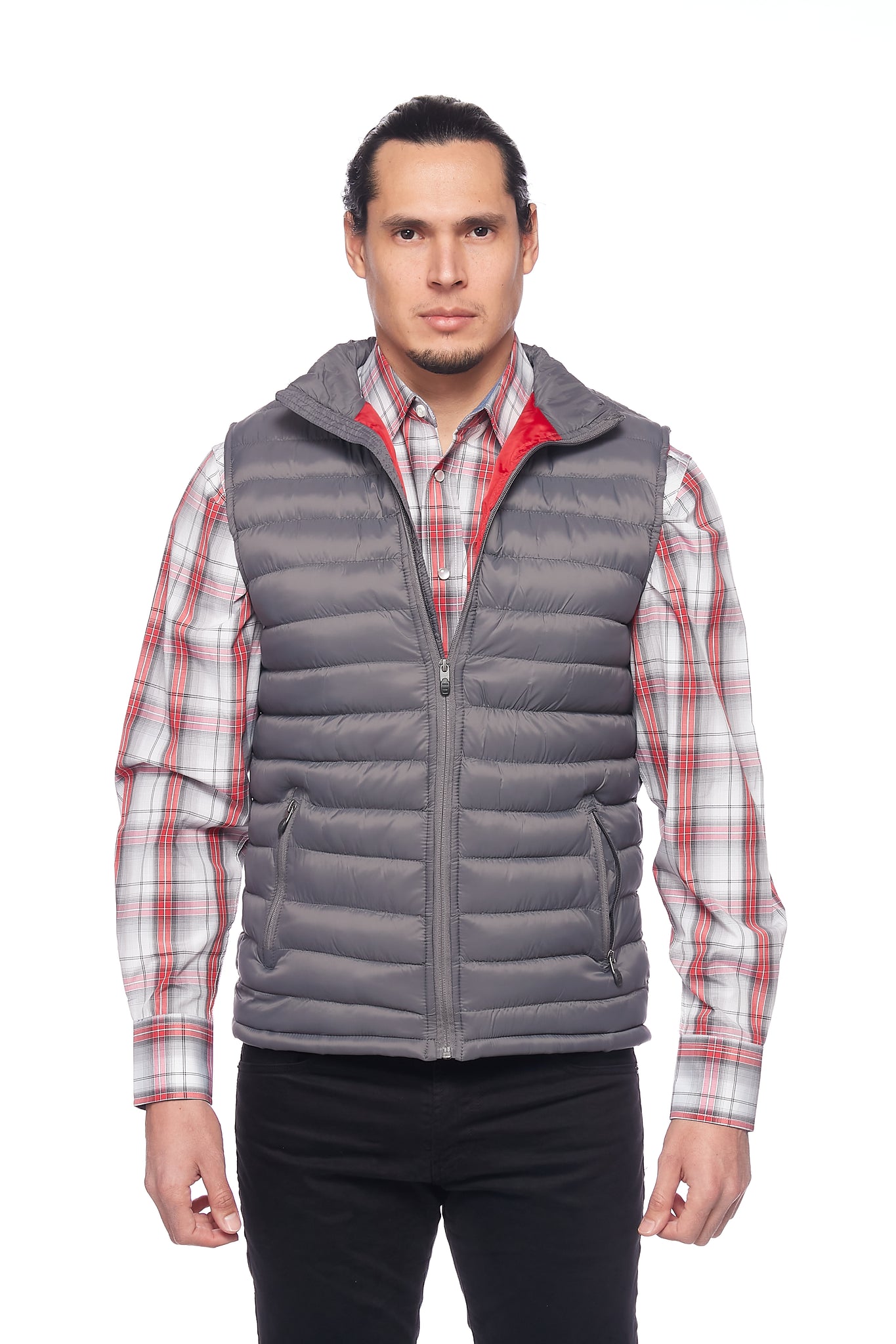 Men's Puffer Workwear/Streetwear Sleeveless Vest