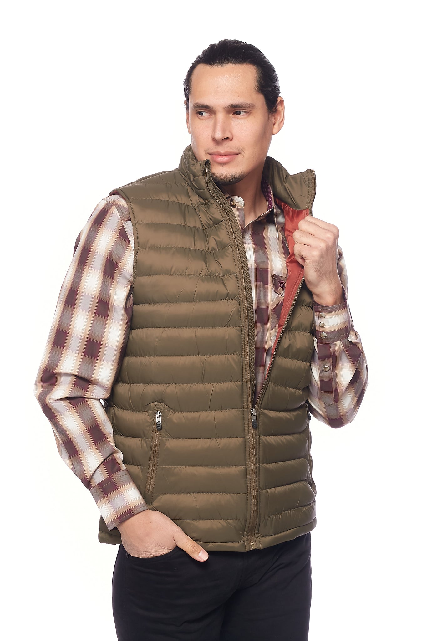 Men's Puffer Workwear/Streetwear Sleeveless Vest