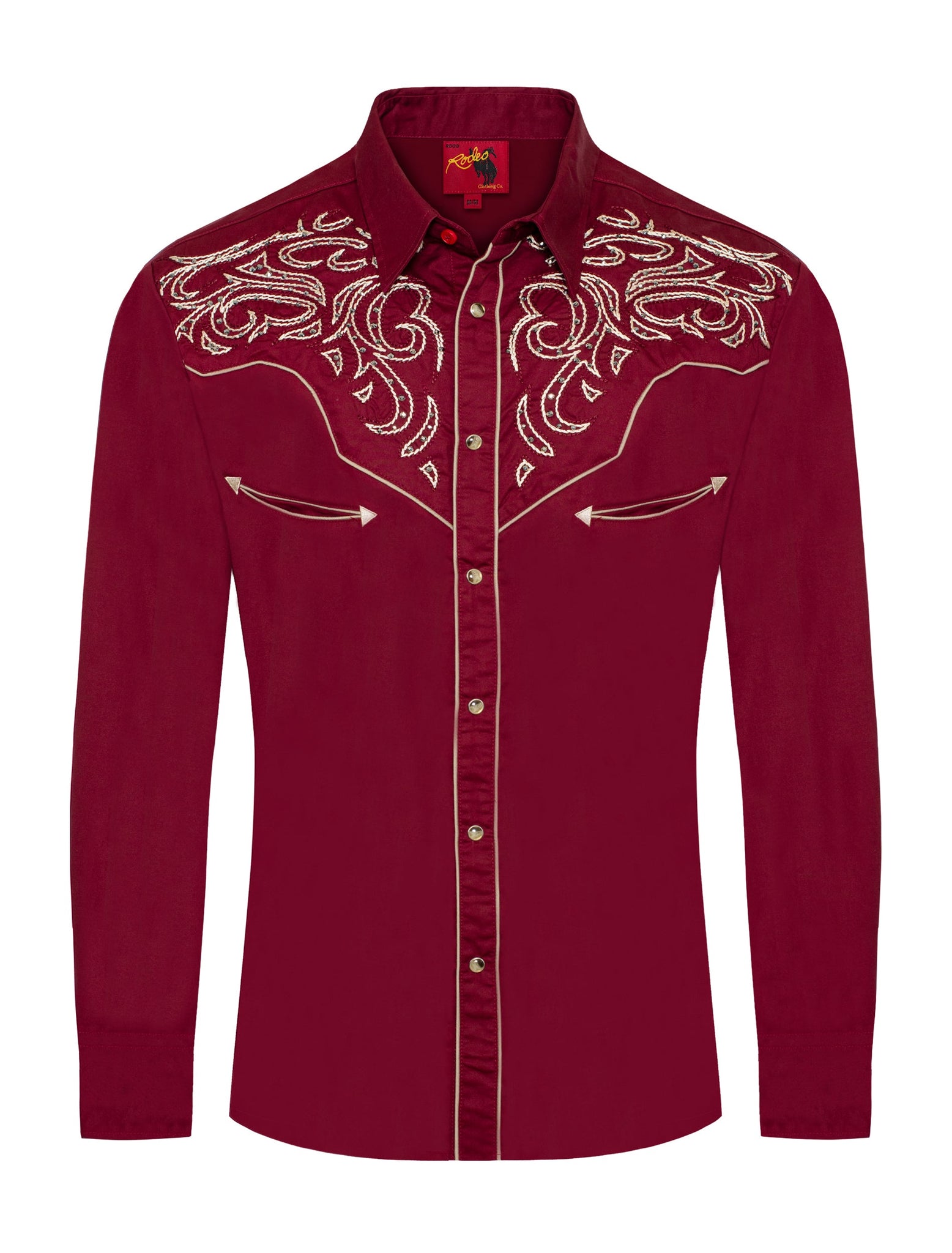 Men's Western Cowboy Embroidery Shirt-PS500D-1003 L Men's Western Cowboy Embroidery Shirt-PS500D-1003 L