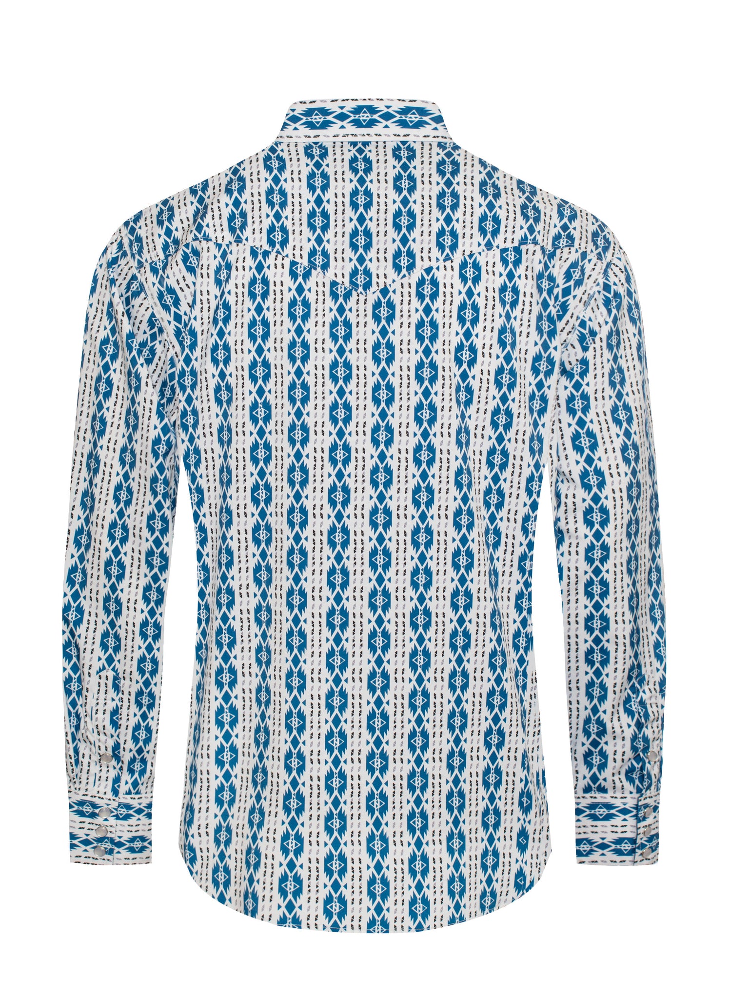 Men's Western Pearl Snap Aztec Print Shirt - MPS110L-1059