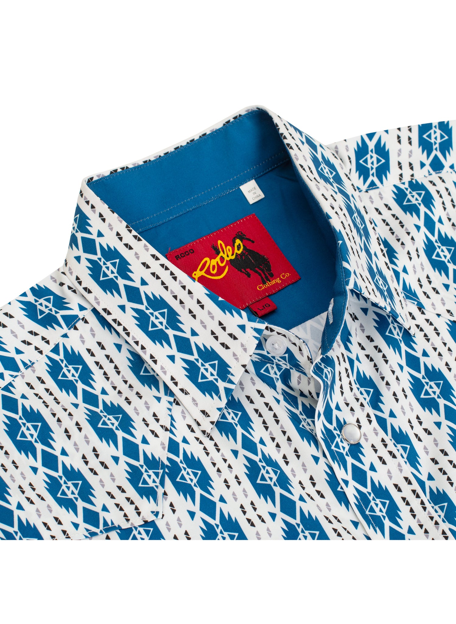 Men's Western Pearl Snap Aztec Print Shirt - MPS110L-1059