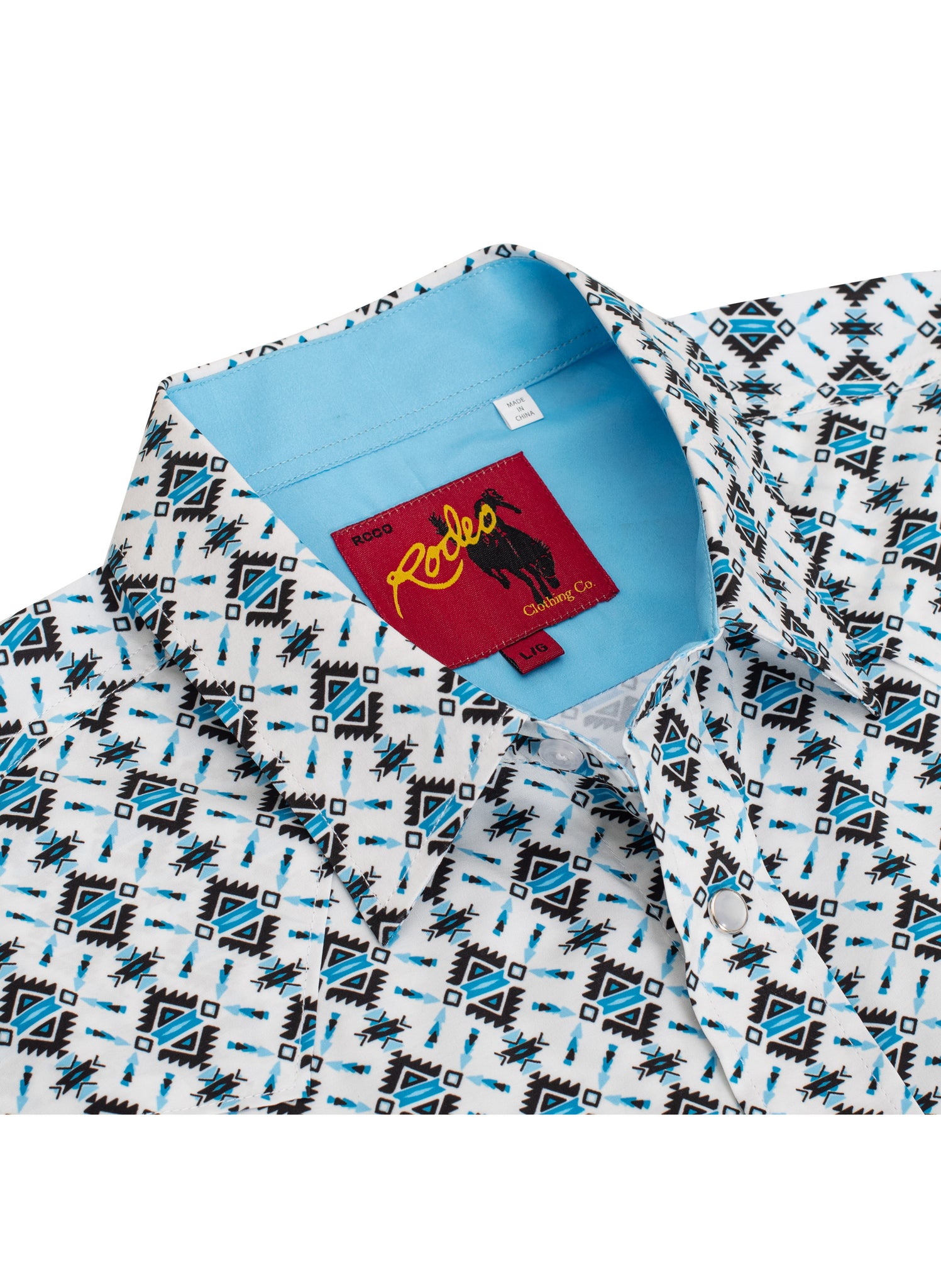 Men's Western Pearl Snap Aztec Print Shirt - MPS110L-1063