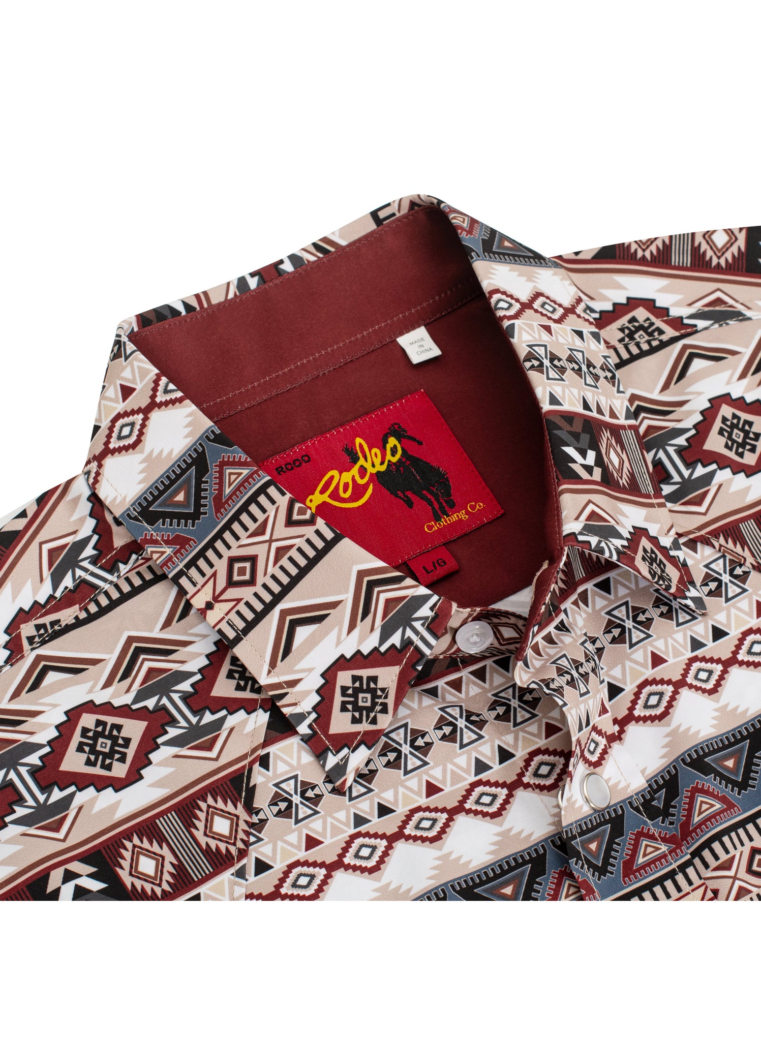 Men's Western Pearl Snap Aztec Print Shirt - MPS110L-1064