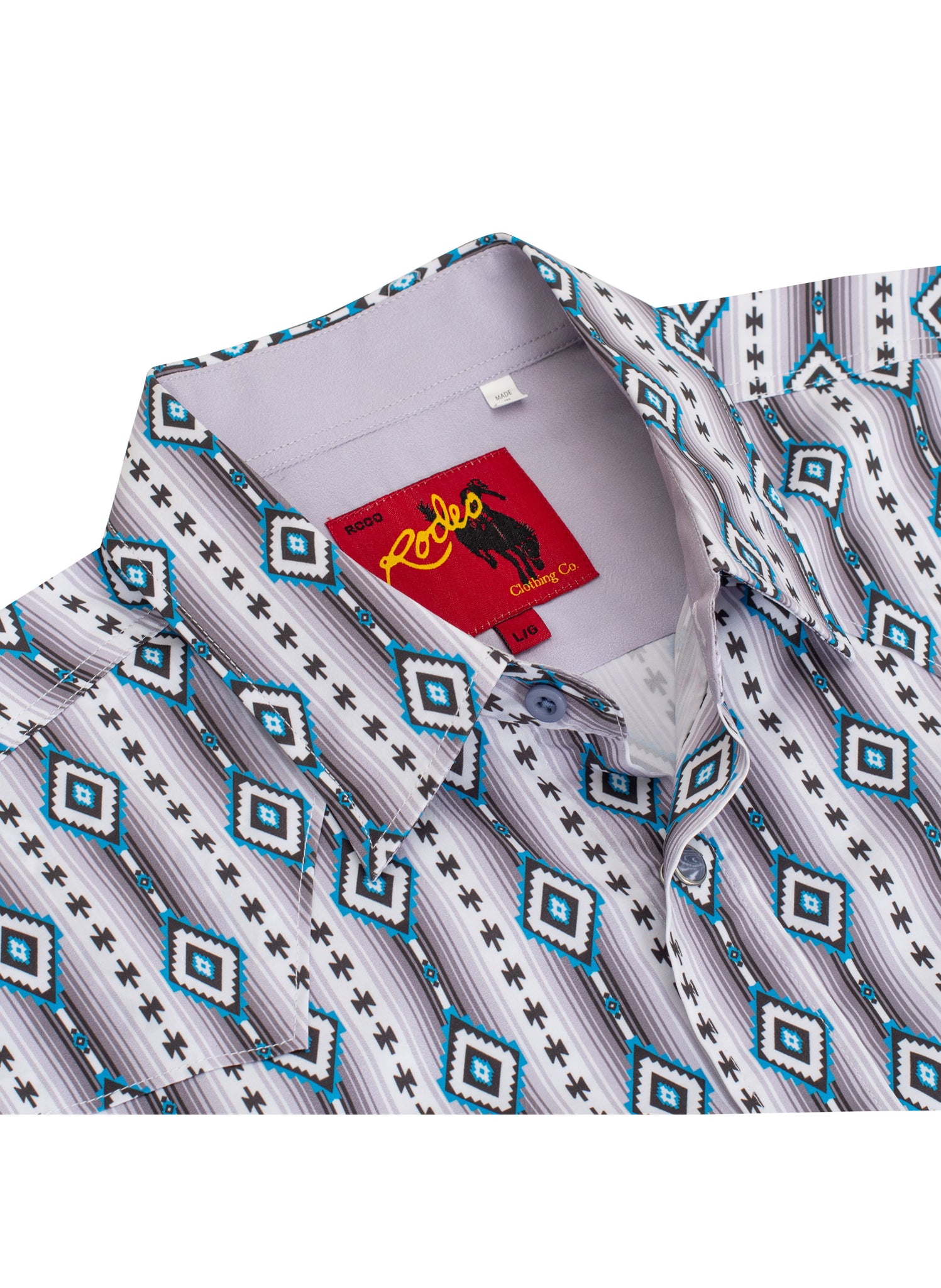 Men's Western Pearl Snap Aztec Print Shirt - MPS110L-1065