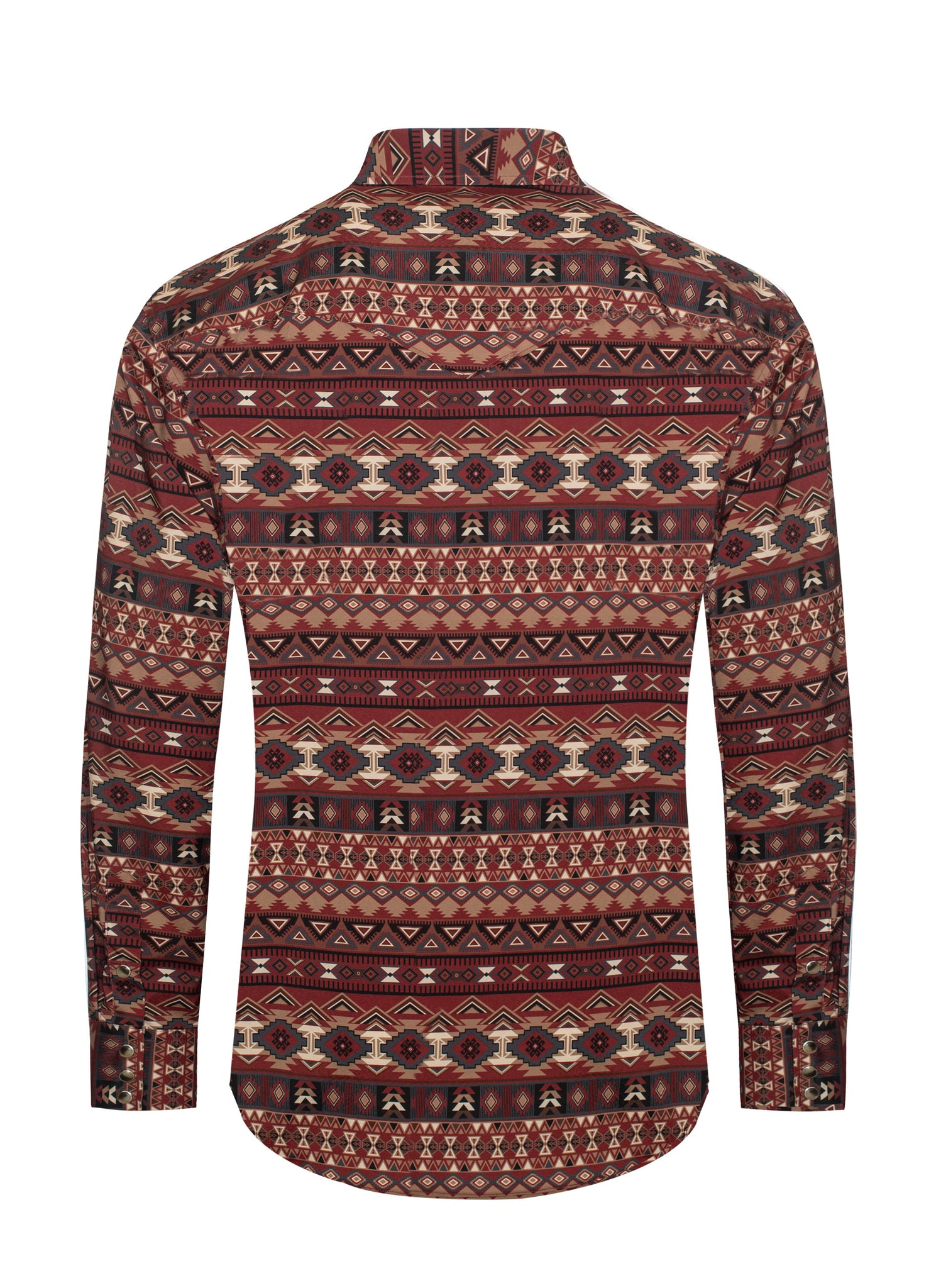 Men's Western Pearl Snap Aztec Print Shirt - MPS110L-1117