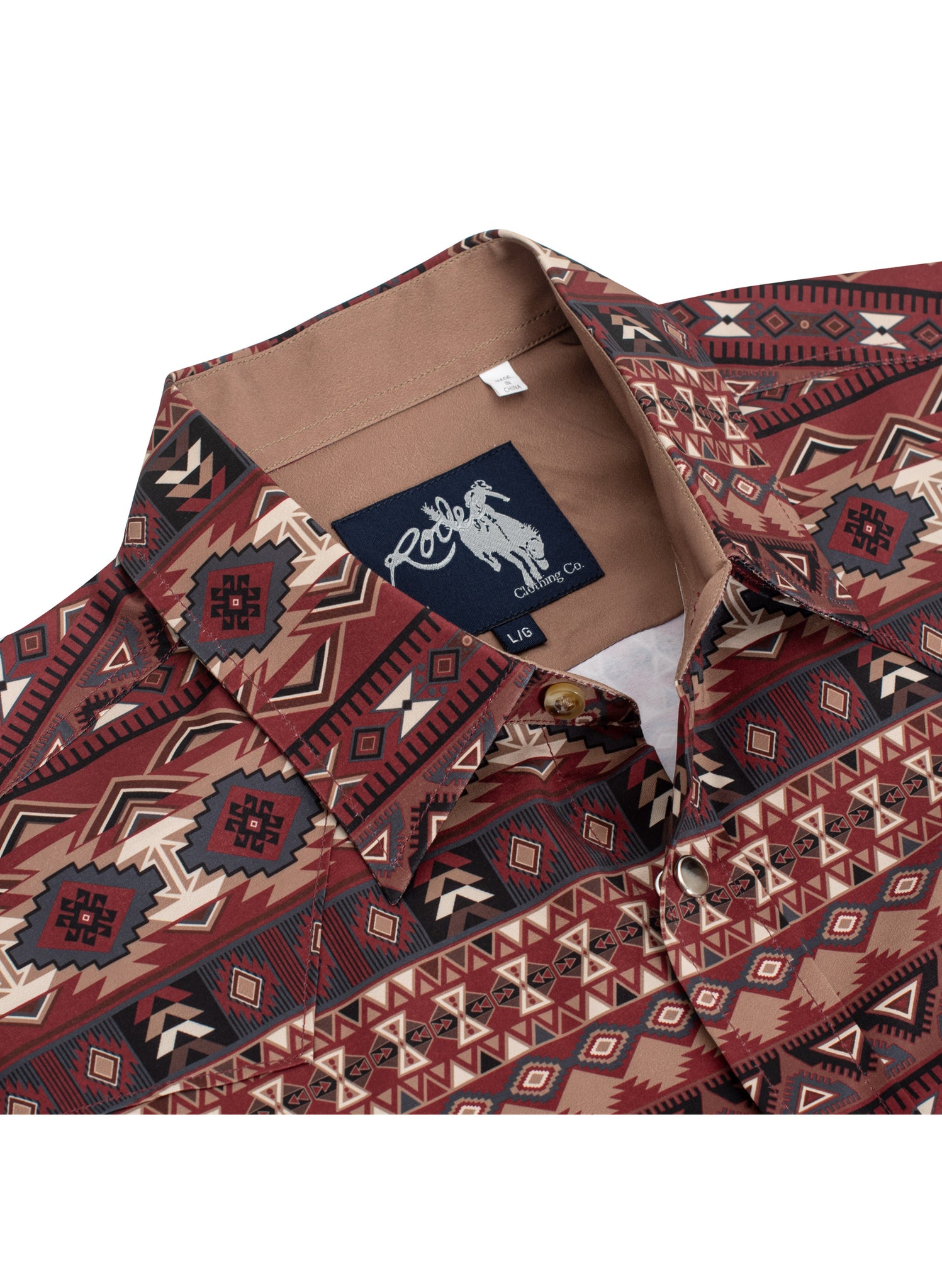 Men's Western Pearl Snap Aztec Print Shirt - MPS110L-1117