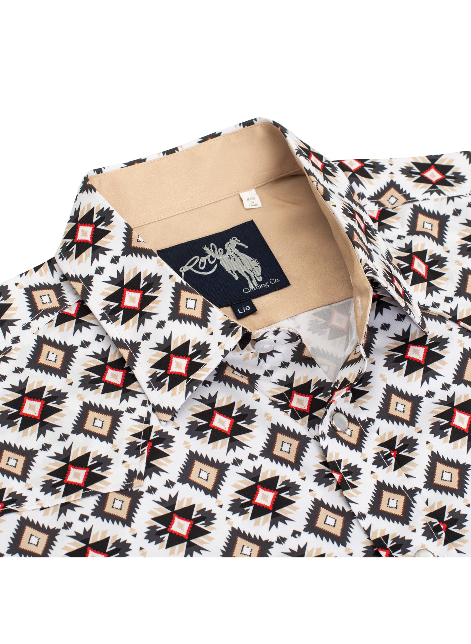Men's Western Pearl Snap Aztec Print Shirt - MPS110L-1119