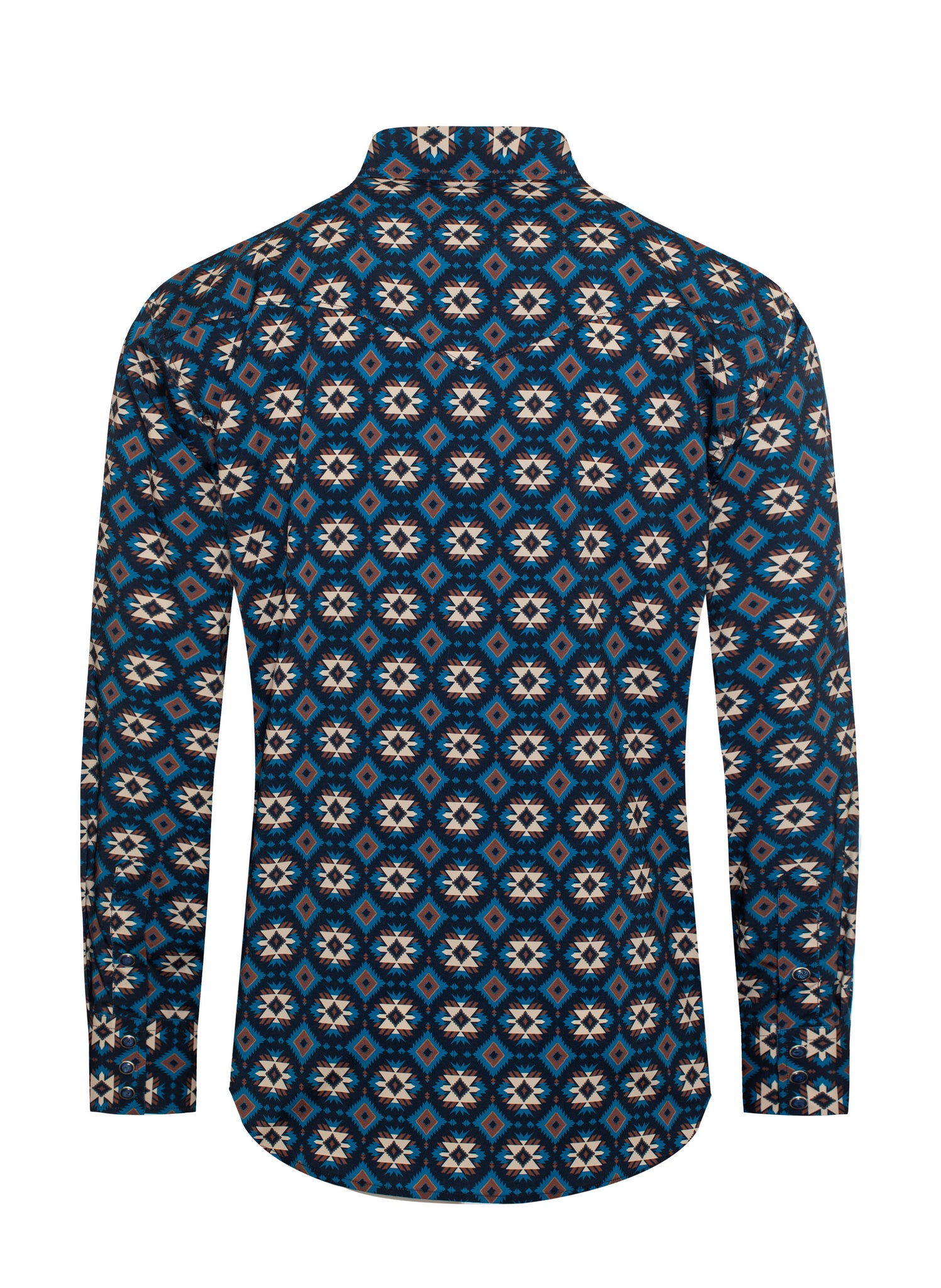 Men's Western Pearl Snap Aztec Print Shirt - MPS110L-1130