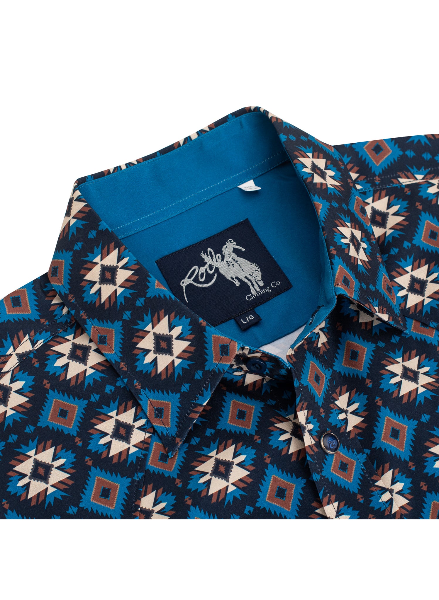 Men's Western Pearl Snap Aztec Print Shirt - MPS110L-1130
