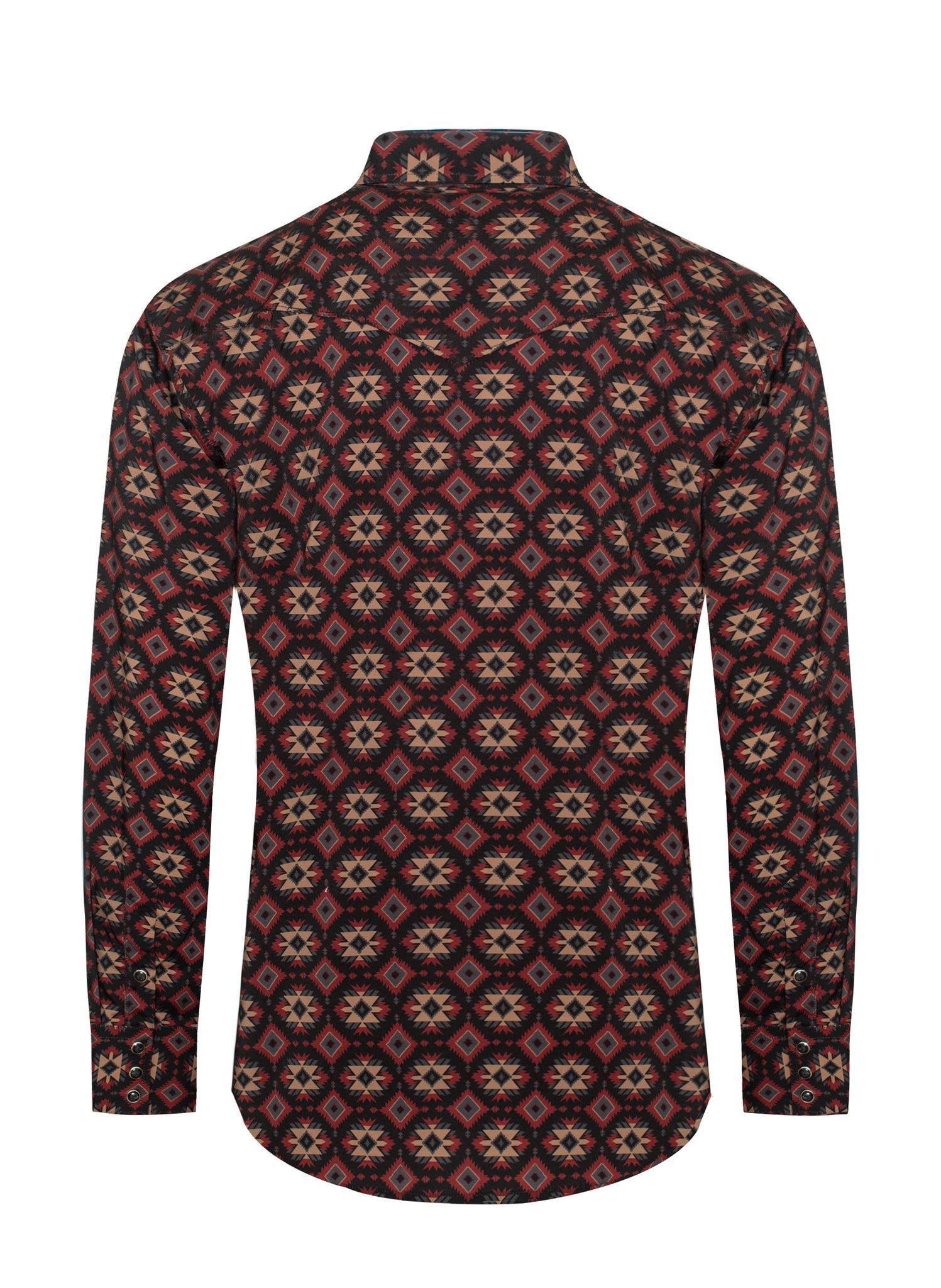Men's Western Pearl Snap Aztec Print Shirt - MPS110L-1131