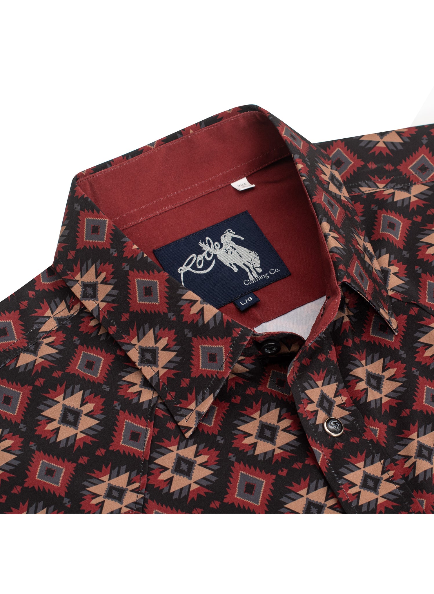 Men's Western Pearl Snap Aztec Print Shirt - MPS110L-1131