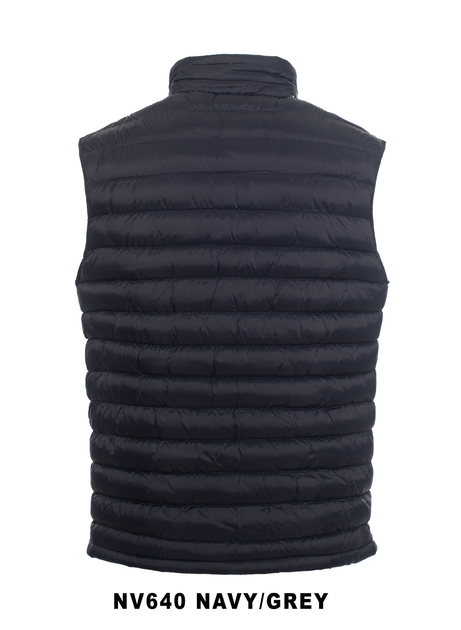 Men's Puffer Workwear/Streetwear Sleeveless Vest-NV640-NAVY/GRY