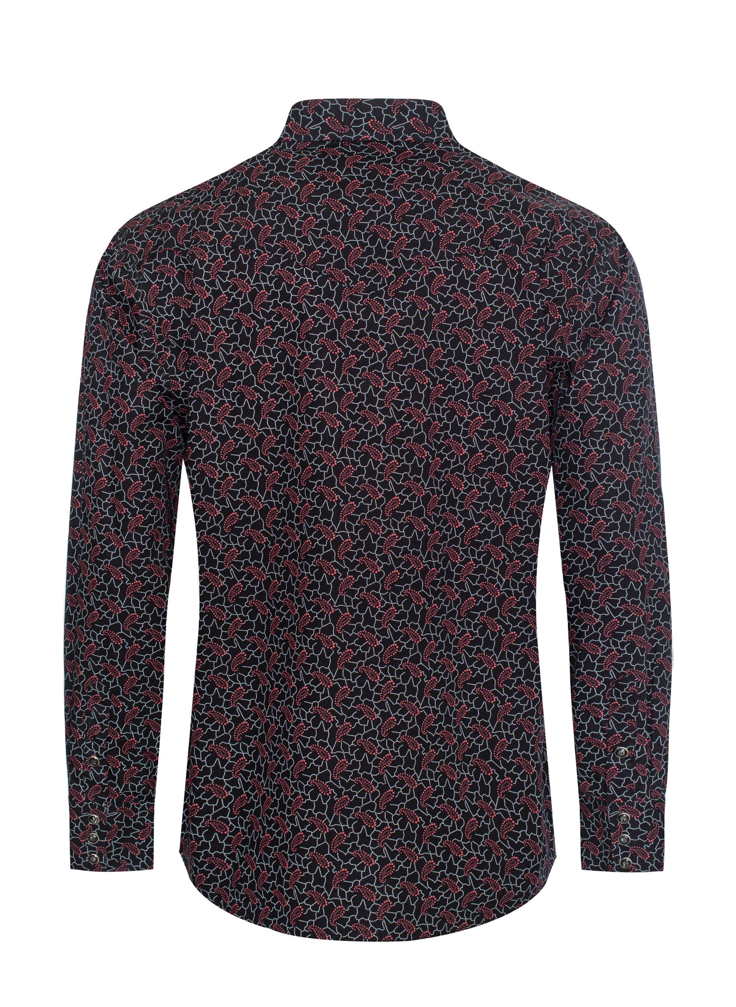 Men's Western Pearl Snap Print Shirt - PS100L-1077