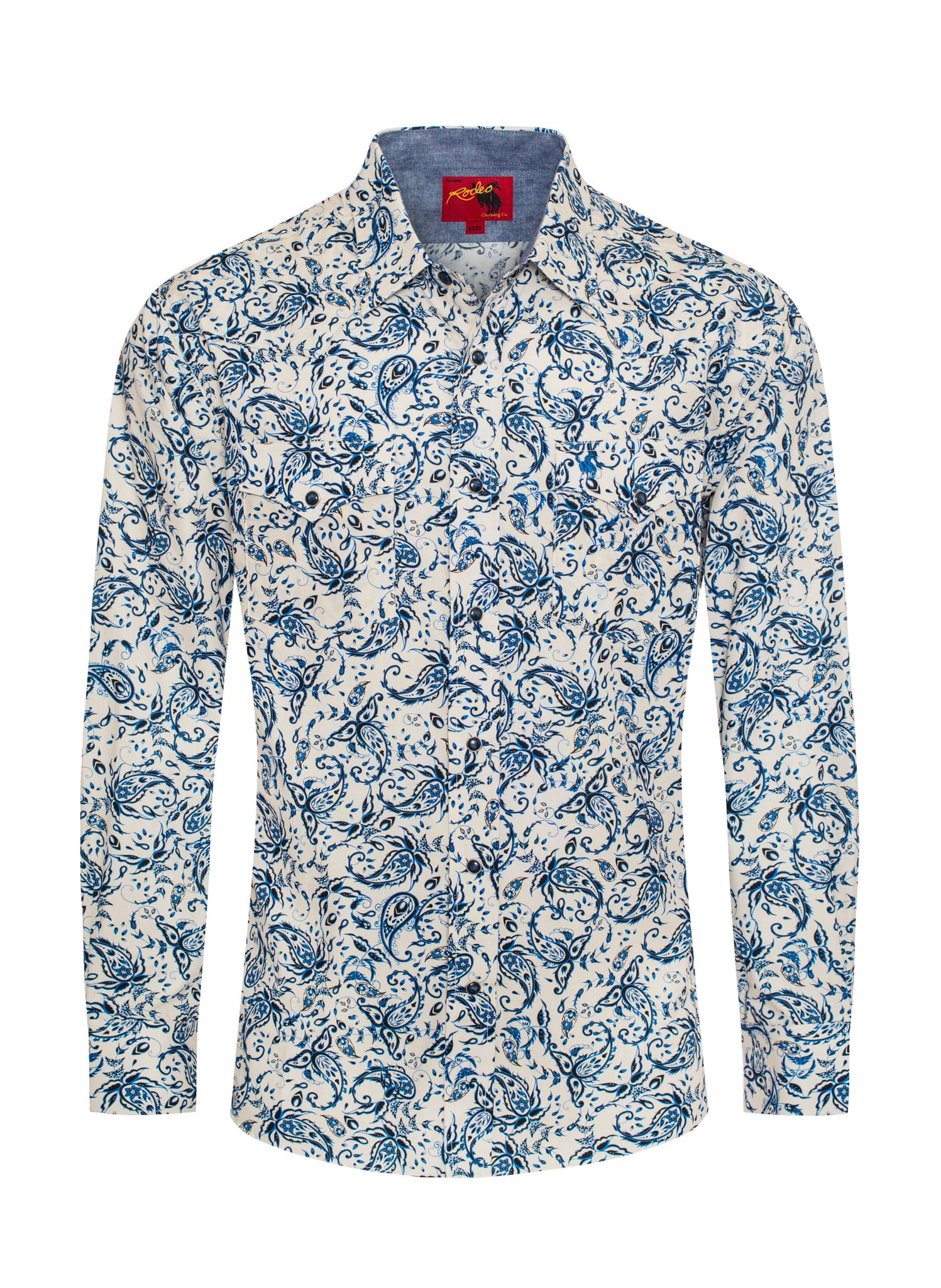 Men's Casual Long Sleeve Western Pearl Snap Button Print Shirt Men's Casual Long Sleeve Western Pearl Snap Button Print Shirt