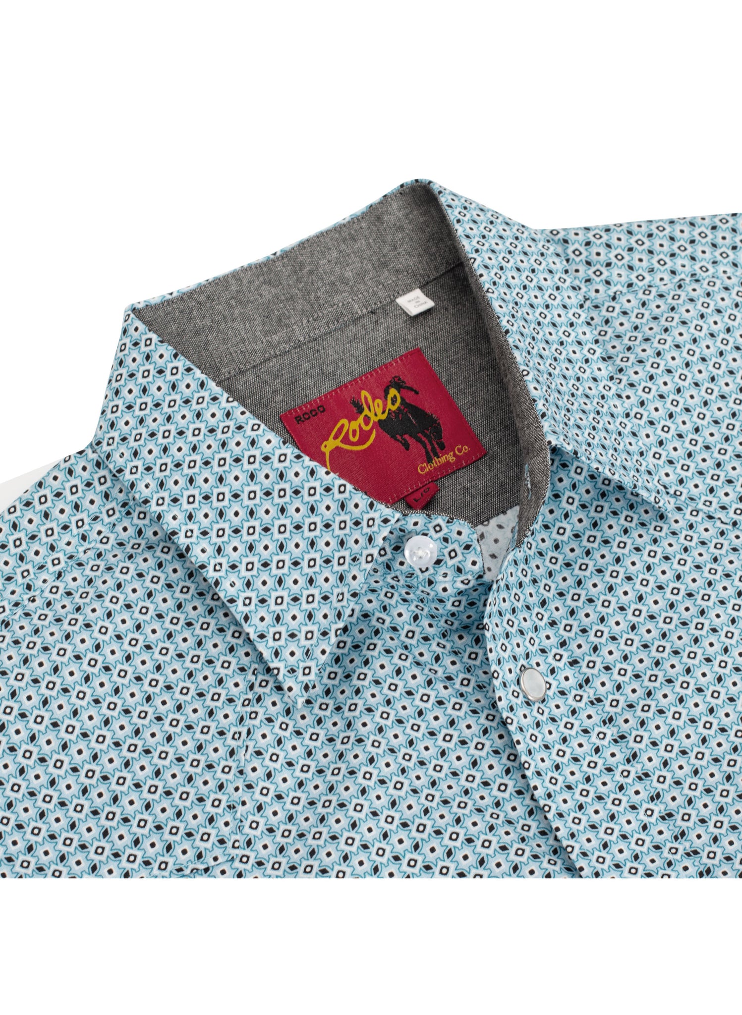 Men's Western Pearl Snap Print Shirt - PS100L-1081