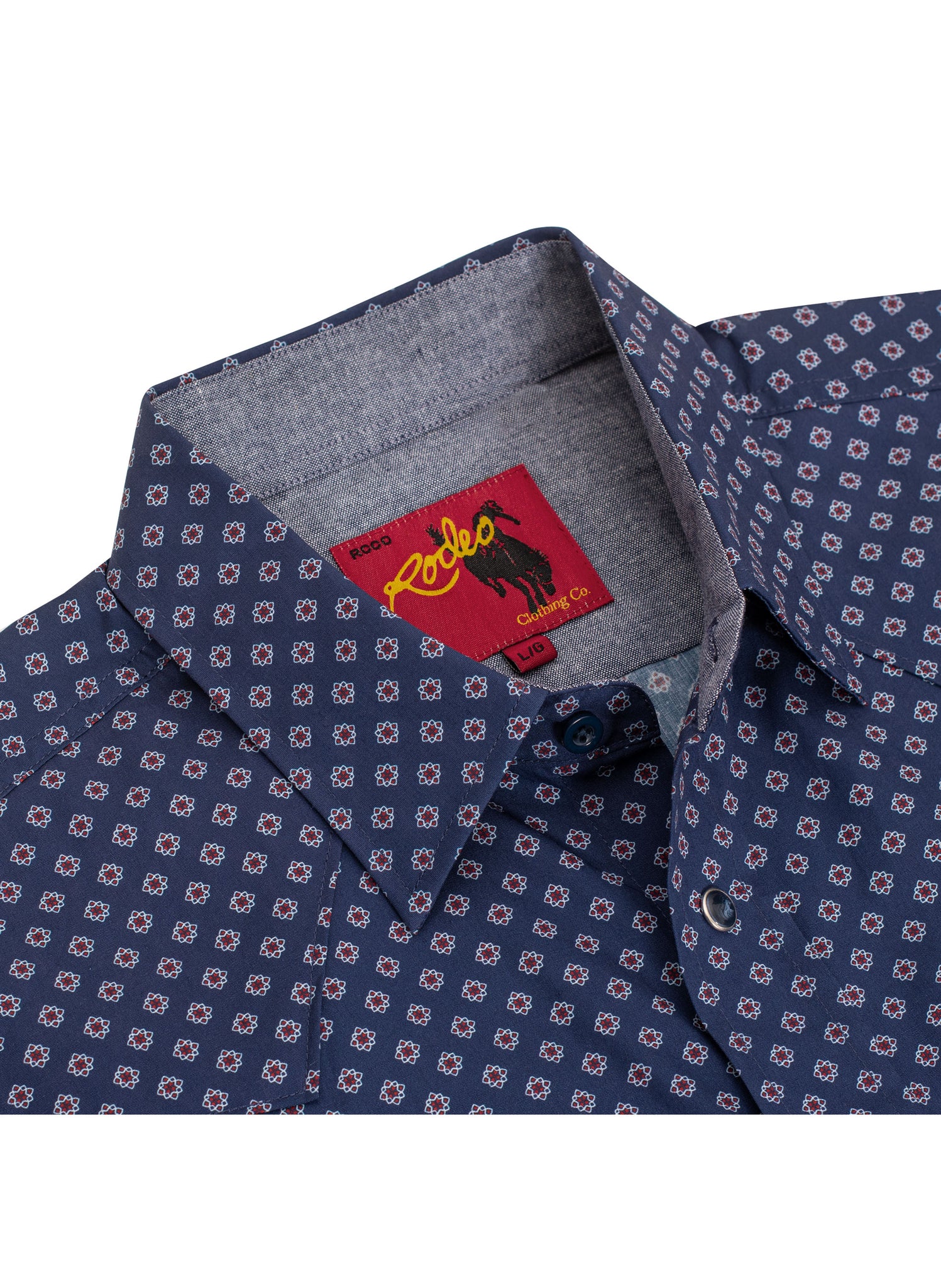 Men's Western Pearl Snap Print Shirt - PS100L-1084