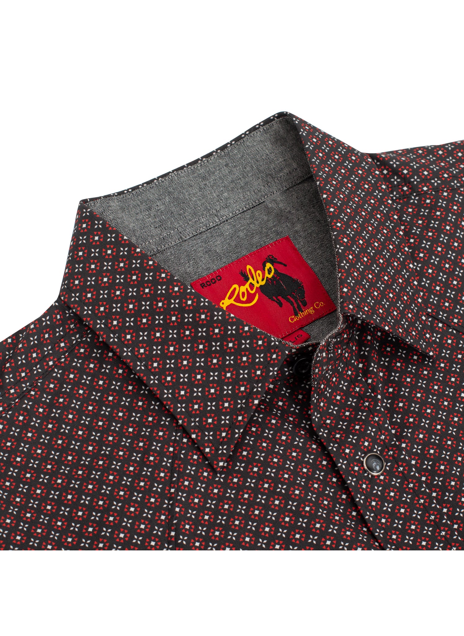 Men's Western Pearl Snap Print Shirt - PS100L-1085