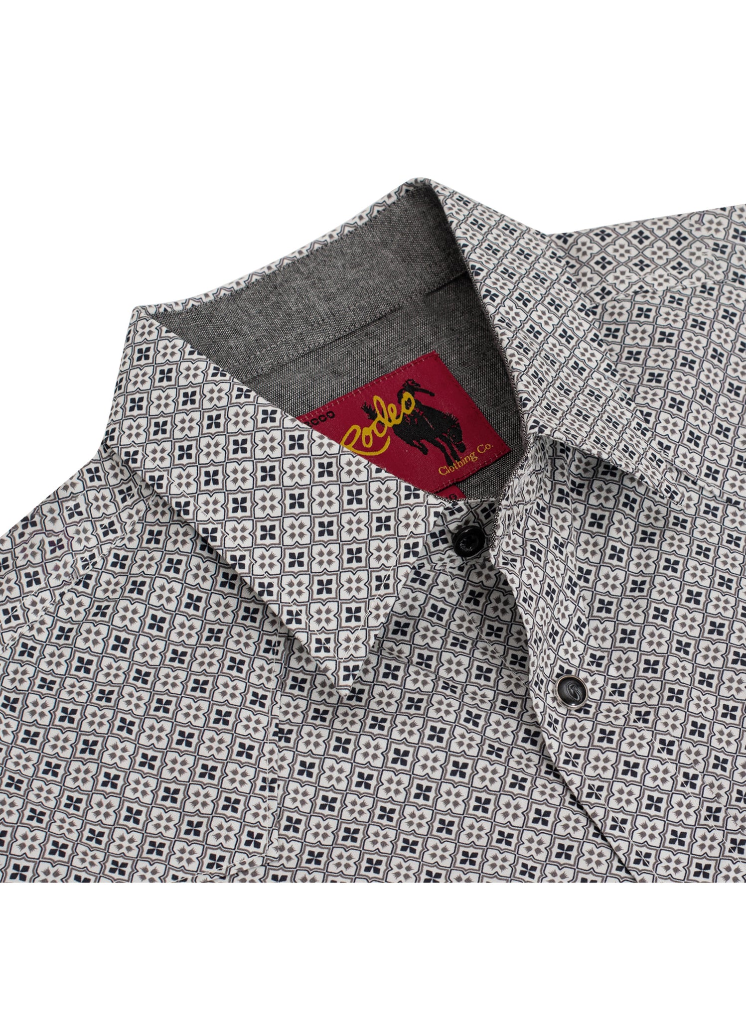 Men's Western Pearl Snap Print Shirt - PS100L-1108
