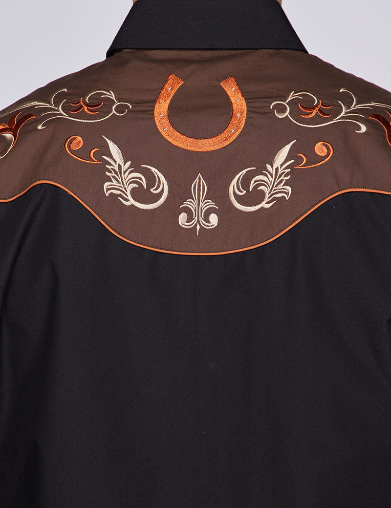 Men's Western Cowboy Embroidery Shirt-PS500-507