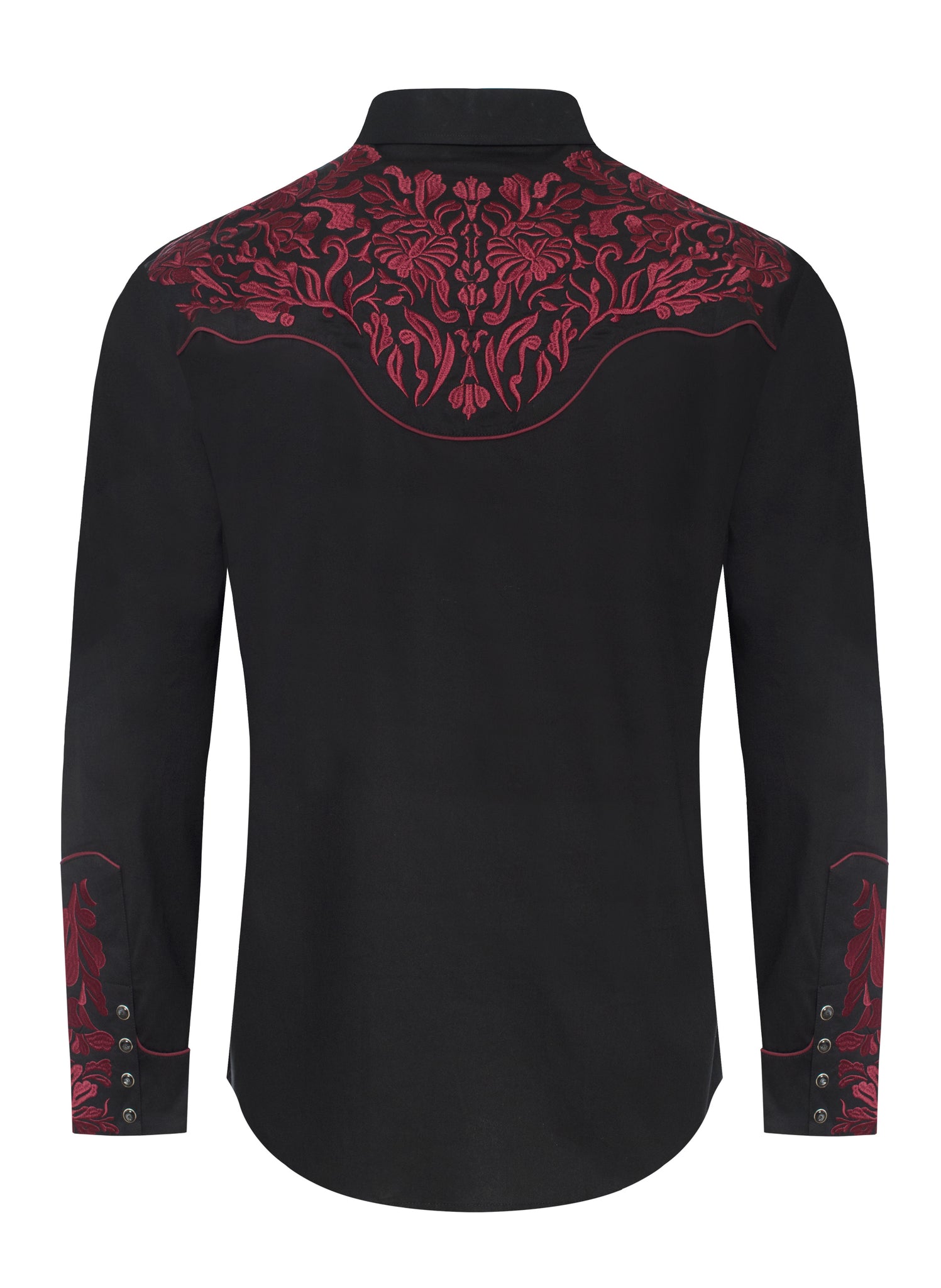 Men's Western Cowboy Embroidery Shirt-PS500L-EC-545