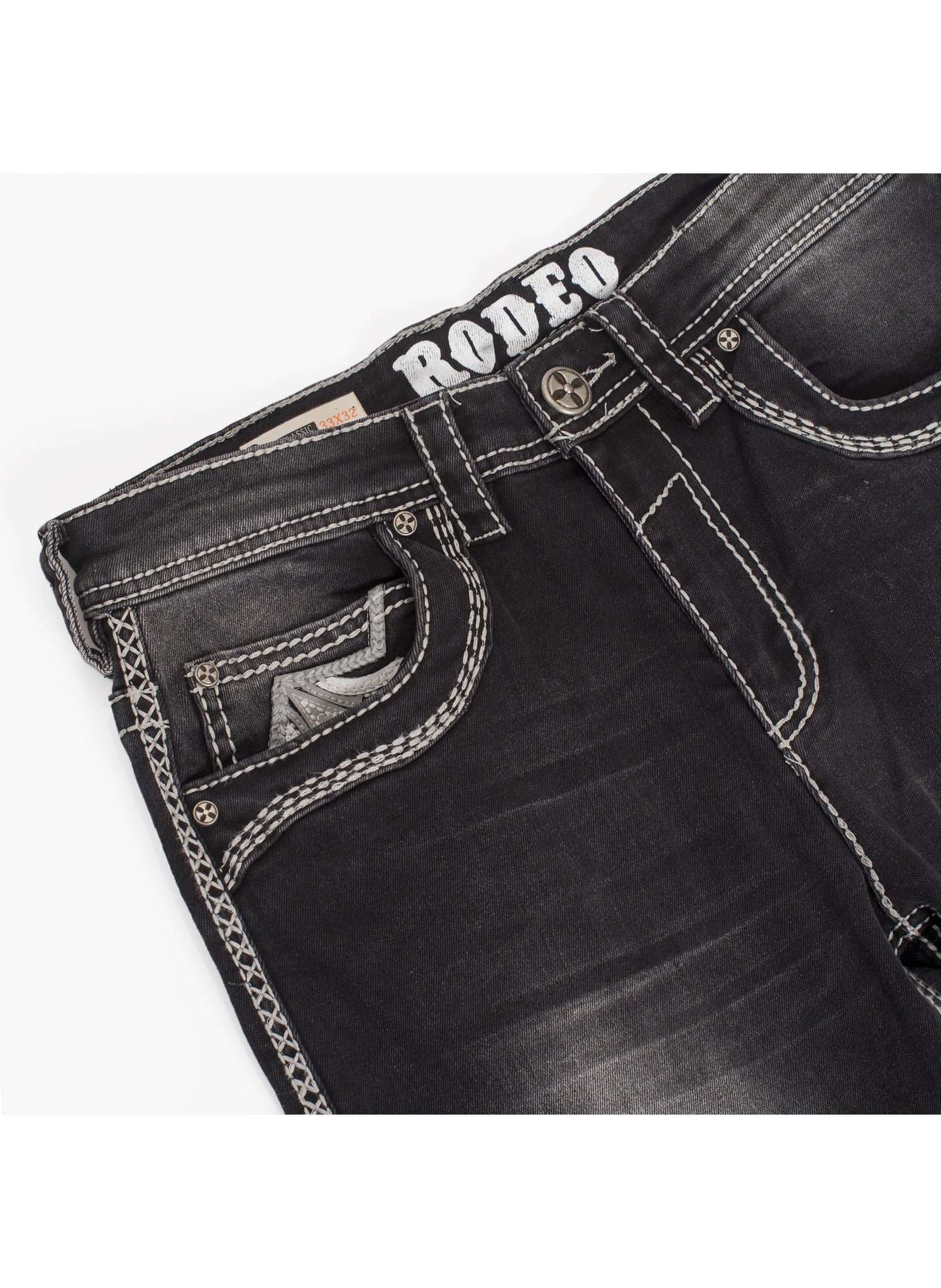 MEN'S COTTON/SPANDEX STRETCH FANCY SLIM STRAIGHT JEANS-RP500-516