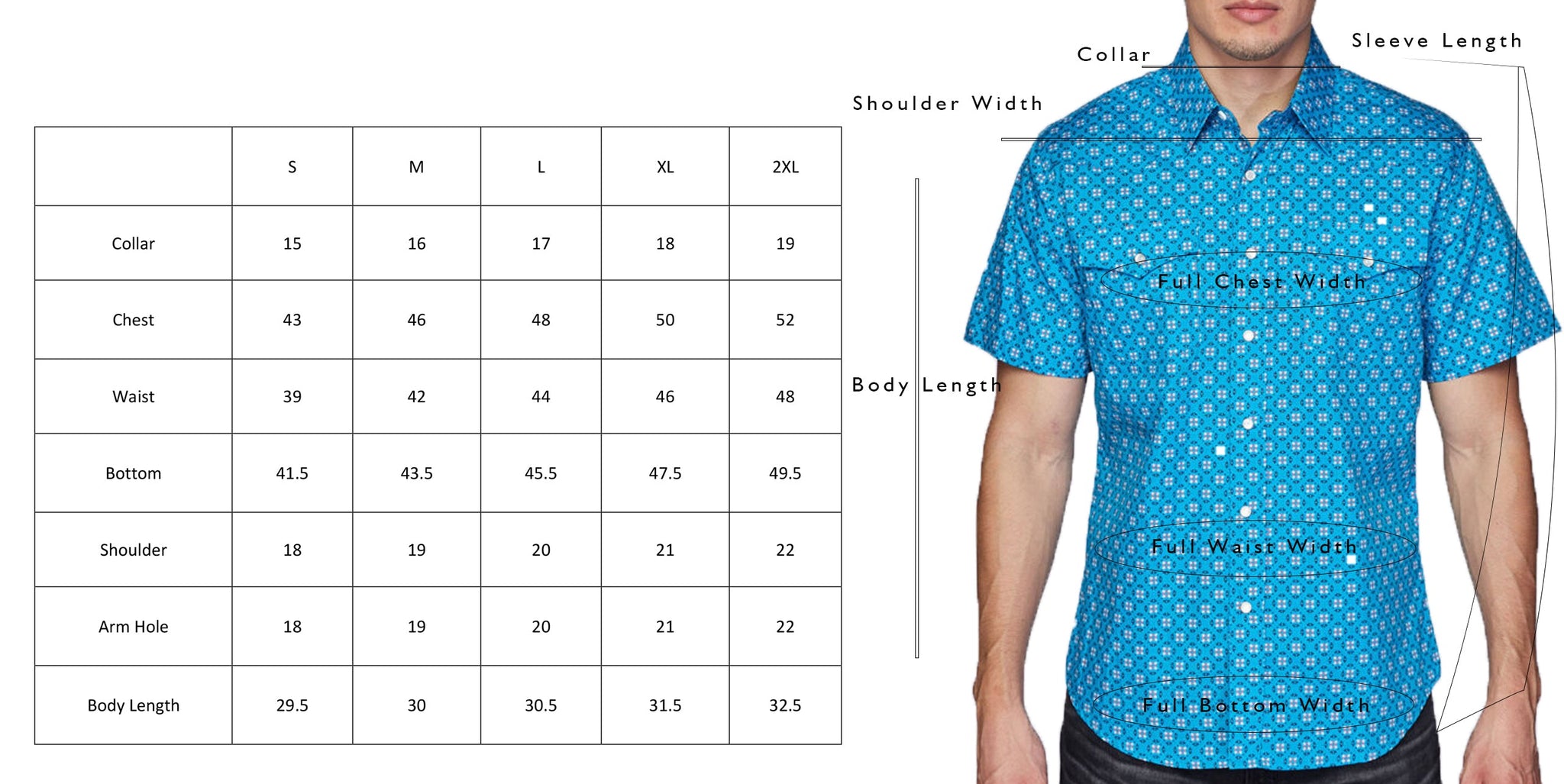 Men's Short Sleeve Pearl Snap Print Shirt-PS100S-1094