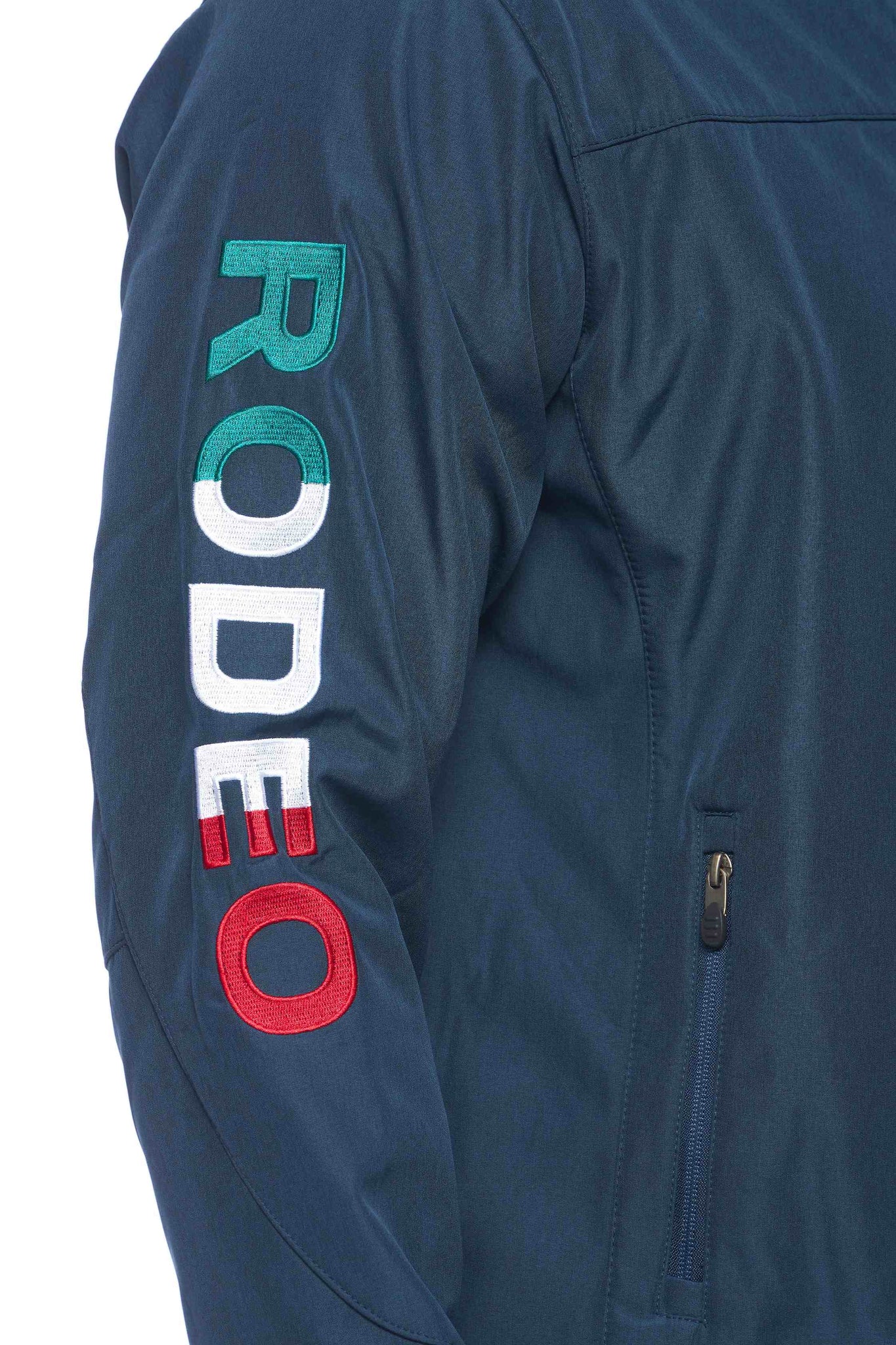 Men's Soft Shell Bonded Jacket With Rodeo Embroidery-NAVY