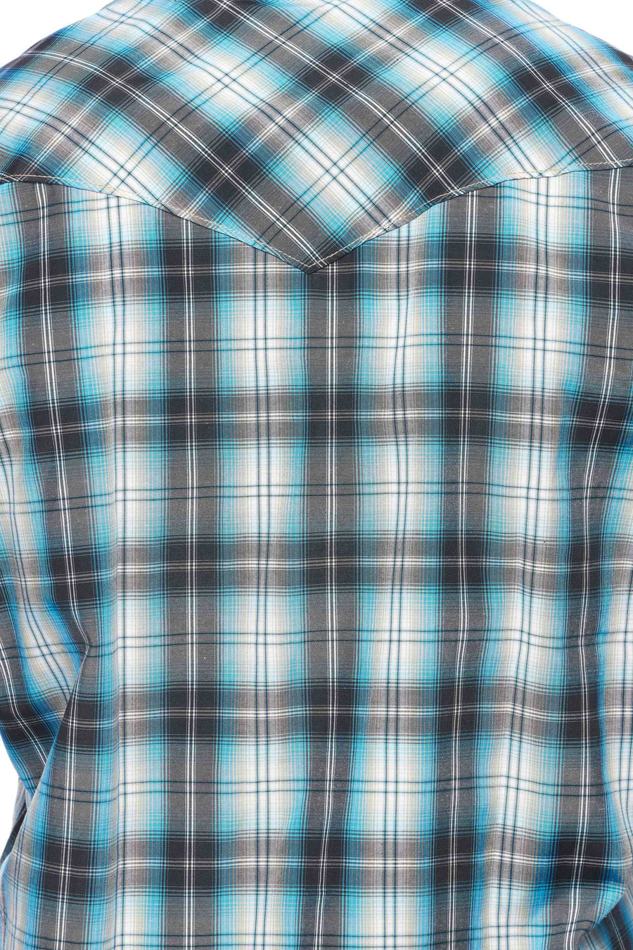 Men's Western Long Sleeve Pearl Snap Plaid Shirt -PS400-478