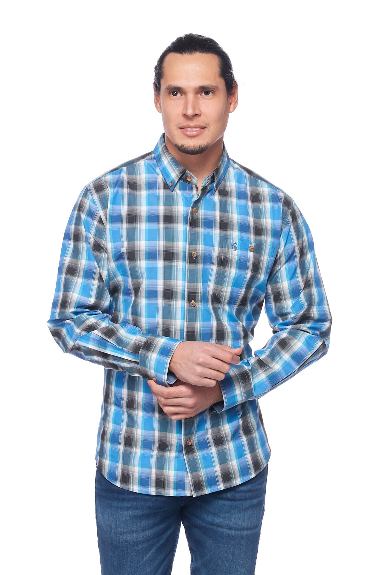 BUTTON-DOWN PLAID SHIRTS – With Logo