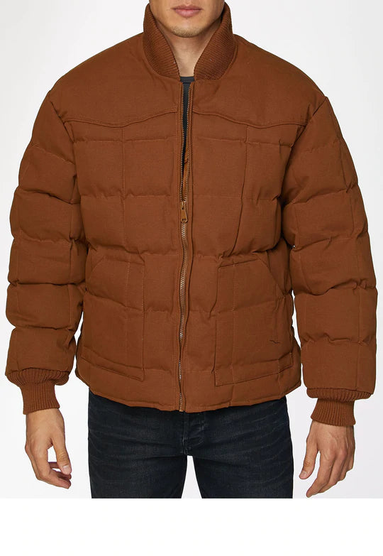 RODEO CLOTHING Men's Western Canvas Jacket-Cognac - Rodeo Clothing Store